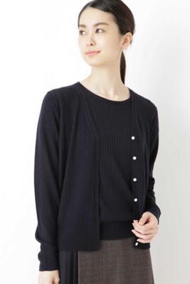 ｜ＭＯＲＥ１０月号掲載｜アンサンブルニット（０７７８２７０８０３）