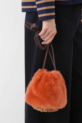 ｜ＭＯＲＥ１０月号掲載｜ファーカゴ巾着バッグ（０７７８２８０９０２）