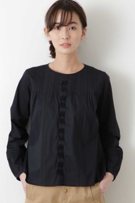 超長綿オーガニックローンブラウス（０７７９１１０１０４）