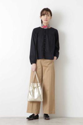 超長綿オーガニックローンブラウス（０７７９１１０１０４）