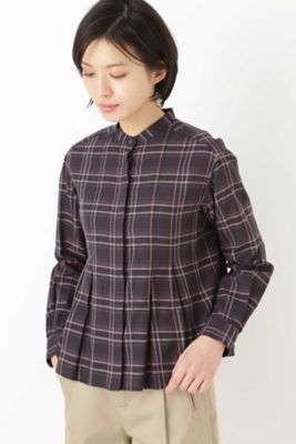 チェックツイルブラウス（０７７９１１０２０１）