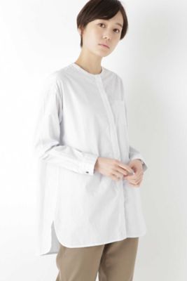 ベスト付きストライプタイプライターブラウス（０７７９１１０３０６）