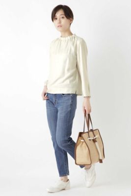 ◆麻調合繊ブラウジングブラウス（０７７９１１０３０７）