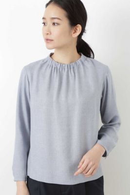 ◆麻調合繊ブラウジングブラウス（０７７９１１０３０７）
