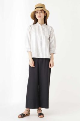 ◆シルバーマクラシックストライプブラウス（０７７９１１０４０５）