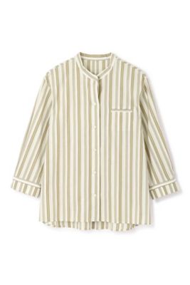 ◆シルバーマクラシックストライプブラウス（０７７９１１０４０５）