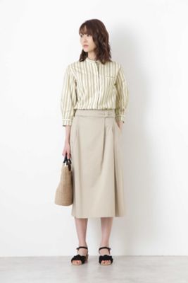 ◆シルバーマクラシックストライプブラウス（０７７９１１０４０５）