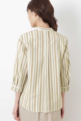 ◆シルバーマクラシックストライプブラウス（０７７９１１０４０５）