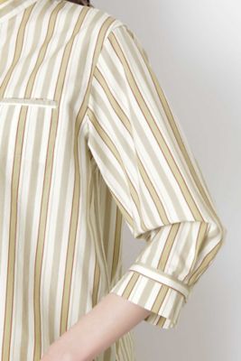 ◆シルバーマクラシックストライプブラウス（０７７９１１０４０５）