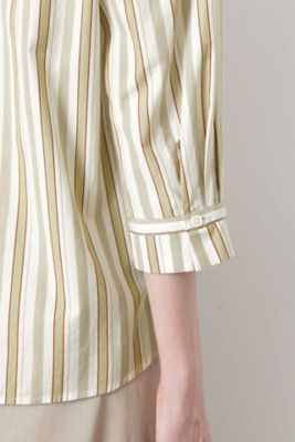 ◆シルバーマクラシックストライプブラウス（０７７９１１０４０５）