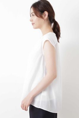 コットンシフォンギャザーブラウス（０７７９１１０５０７）