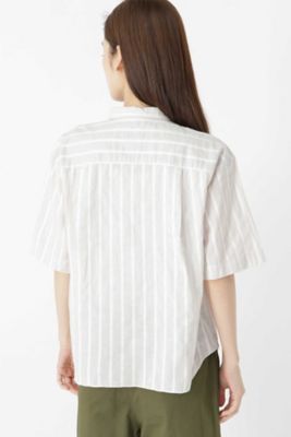 ドビーストライプブラウス（０７７９１１０６０１）