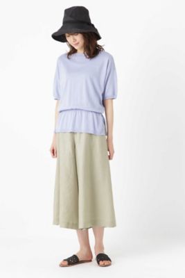 麻調合繊ベルト使いキュロット（０７７９１２０５０１）