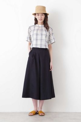 麻調合繊ベルト使いキュロット（０７７９１２０５０１）
