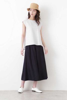 麻調合繊ベルト使いキュロット（０７７９１２０５０１）