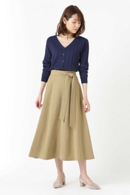 《ａｒｒｉｖｅ　ｐａｒｉｓ》ストレッチオックス　フレアスカート（０７７９１２０８０６）