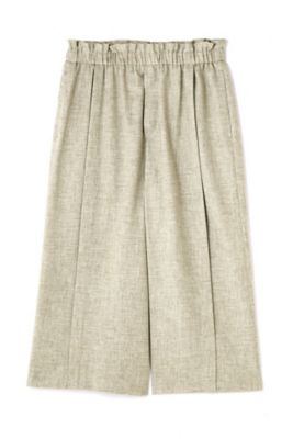 ≪ａｒｒｉｖｅ　ｐａｒｉｓ≫麻調　ワイドクロップドパンツ（０７７９１３０８０５）