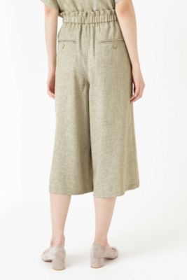 ≪ａｒｒｉｖｅ　ｐａｒｉｓ≫麻調　ワイドクロップドパンツ（０７７９１３０８０５）