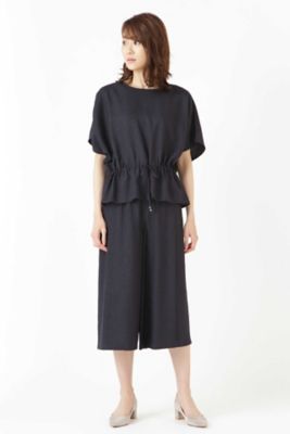 ≪ａｒｒｉｖｅ　ｐａｒｉｓ≫麻調　ワイドクロップドパンツ（０７７９１３０８０５）