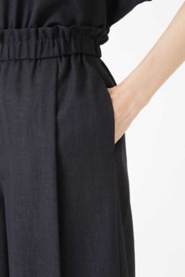 ≪ａｒｒｉｖｅ　ｐａｒｉｓ≫麻調　ワイドクロップドパンツ（０７７９１３０８０５）