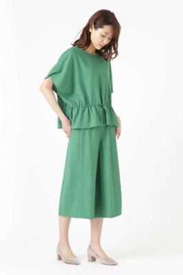≪ａｒｒｉｖｅ　ｐａｒｉｓ≫麻調　ワイドクロップドパンツ（０７７９１３０８０５）