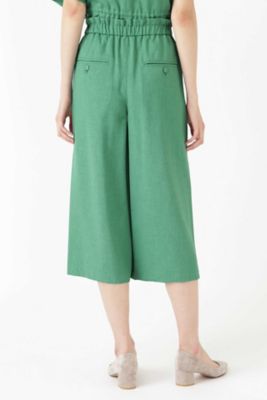 ≪ａｒｒｉｖｅ　ｐａｒｉｓ≫麻調　ワイドクロップドパンツ（０７７９１３０８０５）