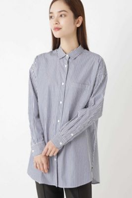 リヨセル綿ストライプシャツ（０７７９２１０８０９）