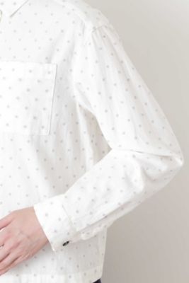 ≪Ｊａｐａｎ　ｃｏｕｔｕｒｅ≫　ドットジャガードツイルブラウス（０７７９２１０９０３）