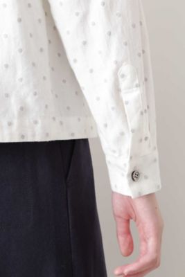 ≪Ｊａｐａｎ　ｃｏｕｔｕｒｅ≫　ドットジャガードツイルブラウス（０７７９２１０９０３）