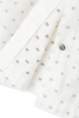 ≪Ｊａｐａｎ　ｃｏｕｔｕｒｅ≫　ドットジャガードツイルブラウス（０７７９２１０９０３）