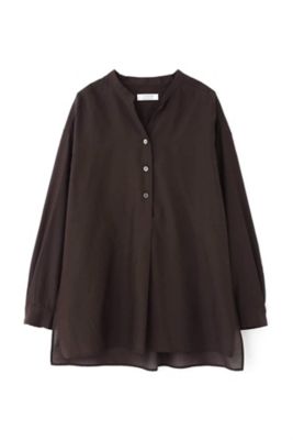 コットンシルクローンロングシャツブラウス（０７７９２１０９０５）