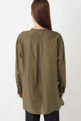 コットンシルクローンロングシャツブラウス（０７７９２１０９０５）