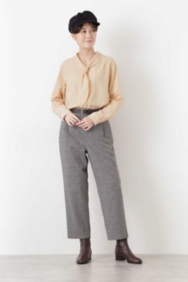 ◆ハイツイストポプリンボウタイブラウス（０７７９２１０９０８）