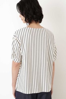 サイロプレミアムストライプブラウス（０７７９２６０７０１）