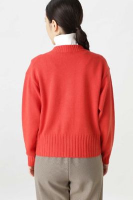 ウールカシミヤボトルネックカーディガン（０７７９２７０１０３）