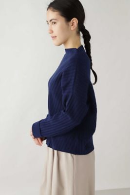 ウールストレッチリブニット（０７７９２７０２０３）
