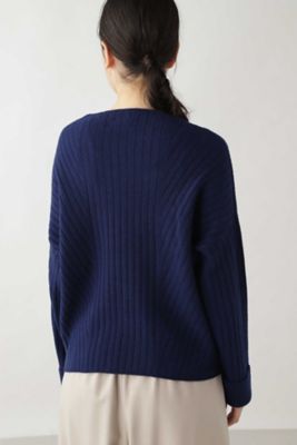ウールストレッチリブニット（０７７９２７０２０３）