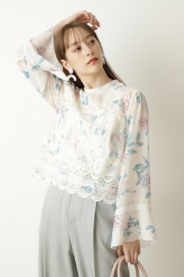 ◇アンディフラワーブラウス（0921110011） | JILL STUART  