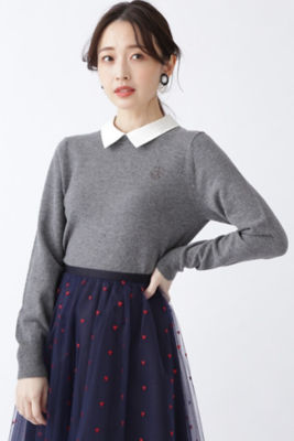 ＜JILL STUART (Women)＞◆シャツカラーニット（０９２１１７０００１）