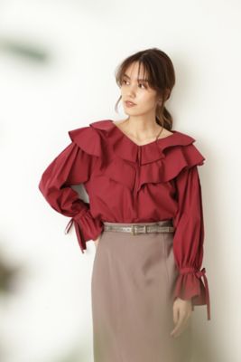 ◇ジェマブラウス（0921210016） | JILL STUART (Women 