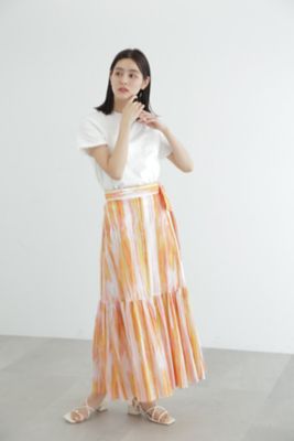 ◇マルチストライププリントスカート（0923120034  