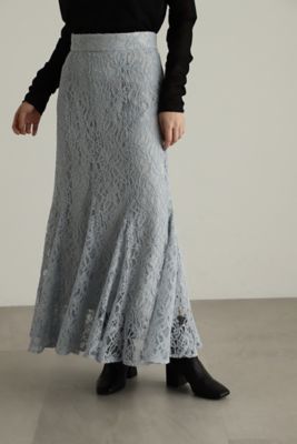 ＜三越伊勢丹/公式＞【SALE】JILL STUART (Women)/ジル スチュアート モールレーススカート ブルー ロングスカート【三越伊勢丹/公式】