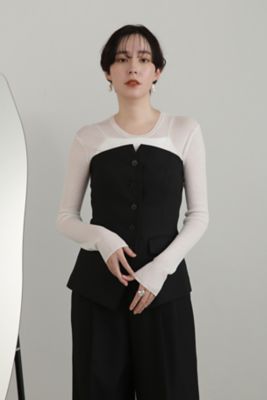 楽天市場】【SALE／70%OFF】レーヨンポリエステルスラブビスチェ