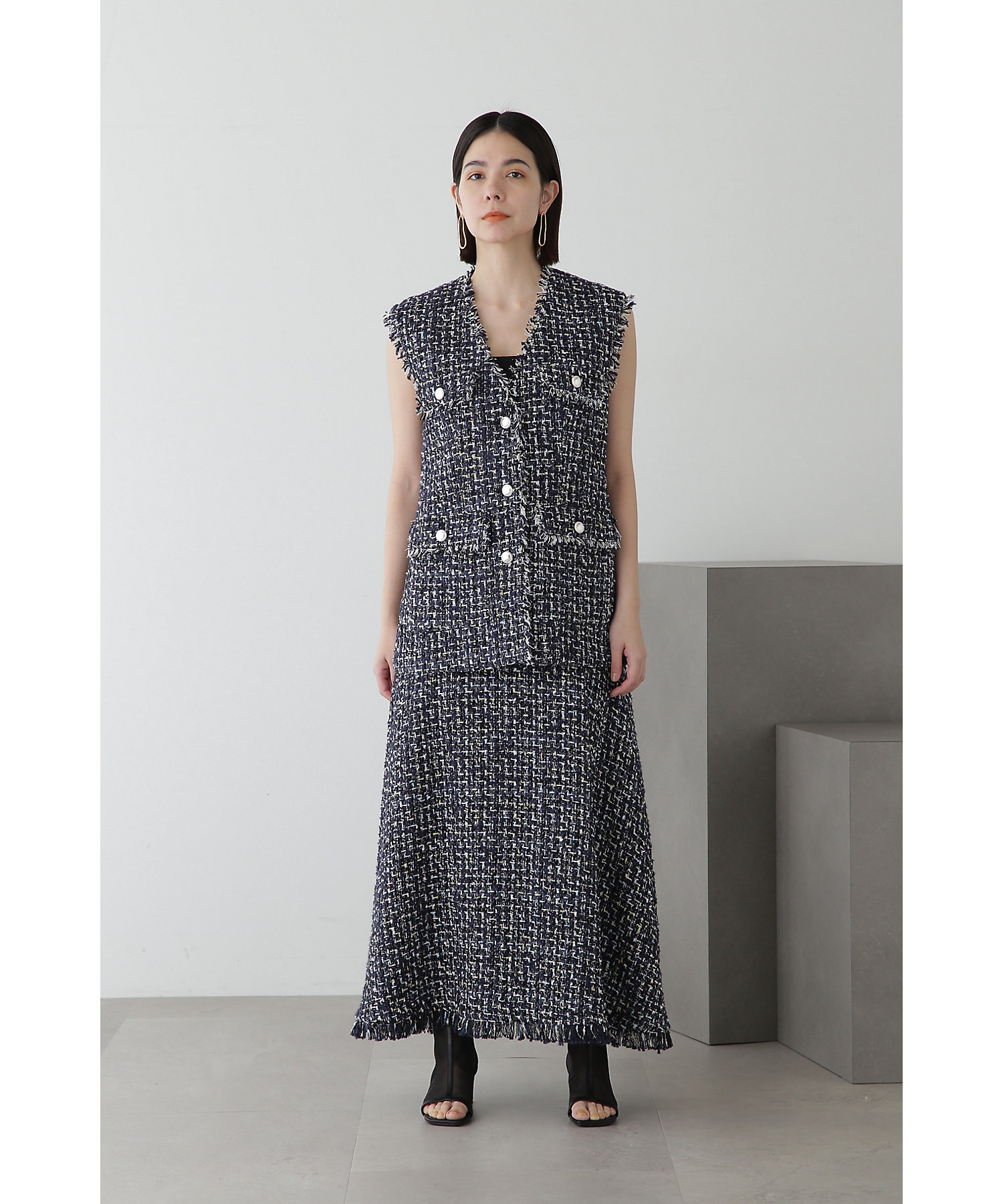 カラーツイードジレ(0924150004) | JILL STUART カラーツイードジレ(0924150004) | JILL STUART