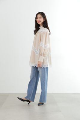 ギャザーバルーンレースワンピース[品番：MKSW0043893]｜dazzlin
