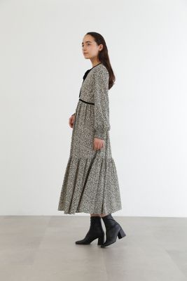 ◇モノトーンフラワーワンピース（0924240026
