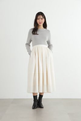 ＜JILL STUART (Women)＞◆ニットドッキングドットタフタワンピース（０９２４２４００３３）