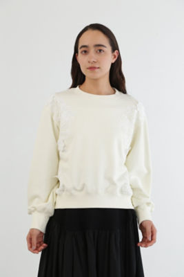 ＜JILL STUART (Women)＞◆モチーフレースコンビ裏毛プルオーバー（０９２４２６００１４）