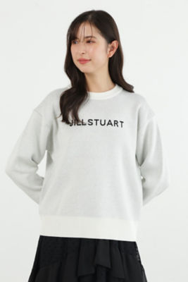 ＜JILL STUART (Women)＞◆ＪＩＬＬ　ＳＴＵＡＲＴロゴニットトップス（０９２４２７００２６）