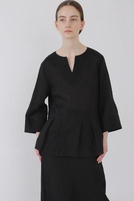 ＜ADORE (Women)＞ライトリネンブロードコード刺しゅうカフタンブラウス（５３１２１１０４０７）